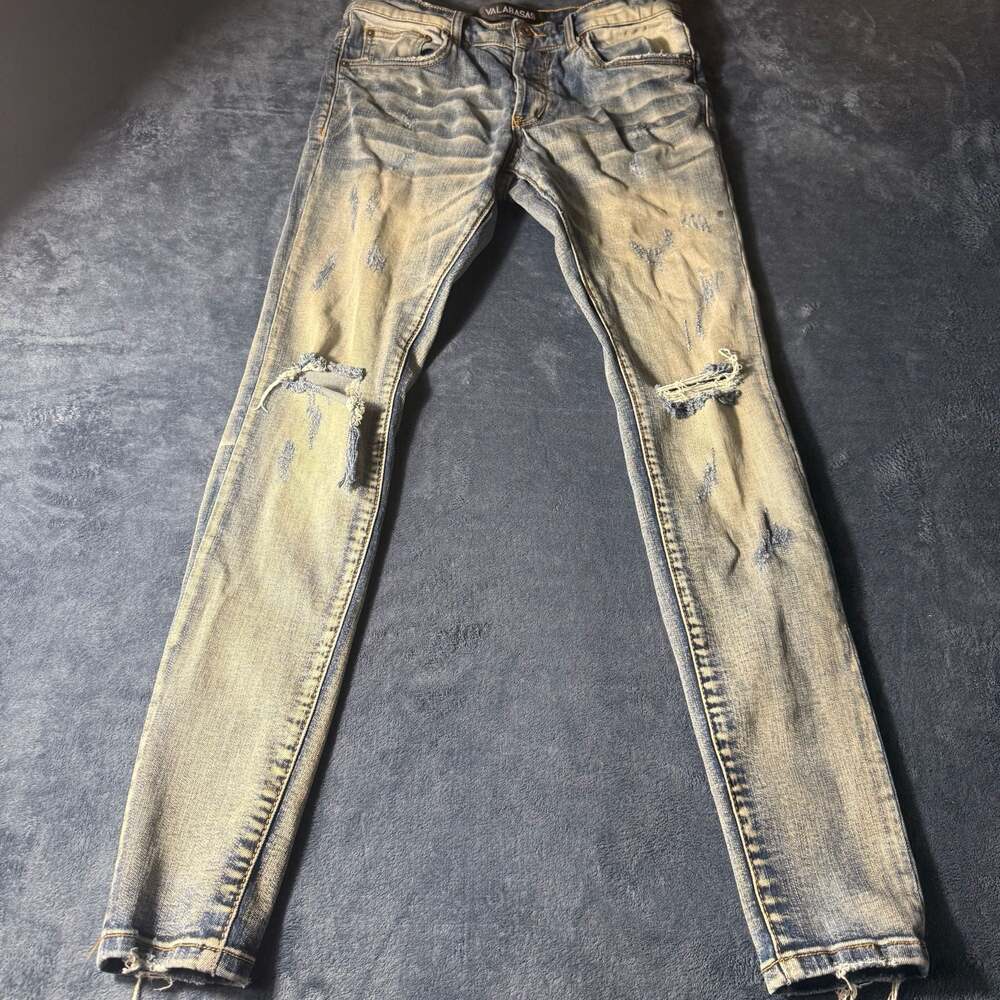 Valabasas Stacked Skinny Flare Jeans - Distressed Denim